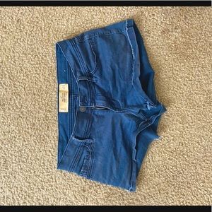 blue short shorts , hollister
